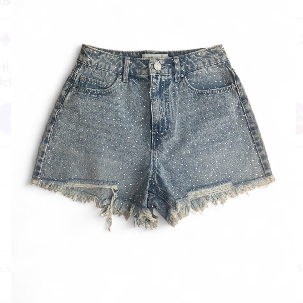 Embellished Denim Women's Jean Shorts - Picture 2 of 4